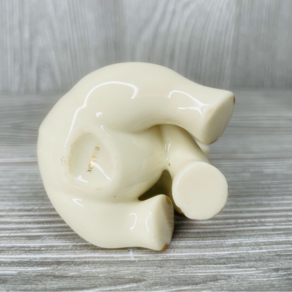 Rare Vintage Lenox Porcelain Elephant Figurines white gold figurine & bowl dish - Picture 14 of 16